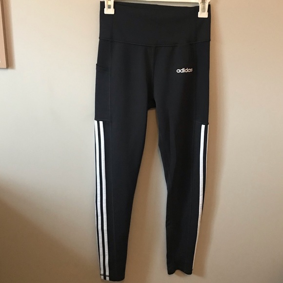 Adidas Three Stripe Legging with Pocket - Picture 1 of 5
